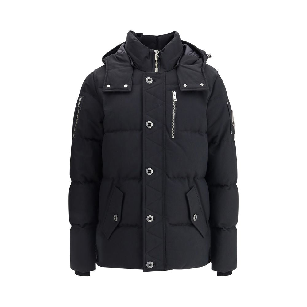 Moose Knuckles Black Cotton Full-Length Jacket