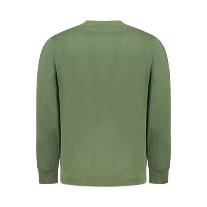 Back view of Norway 1963 Green Cotton Men Sweater showcasing modern design and comfort for casual wear.