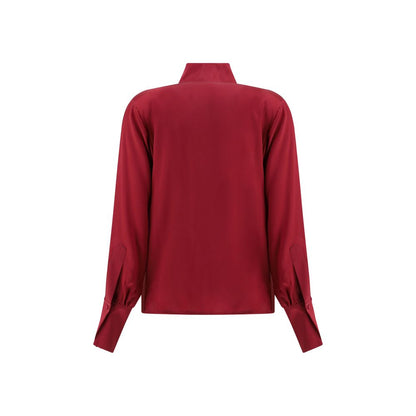 Back view of Crida Milano Multicolor Silk Shirt with classic collar and smooth texture.