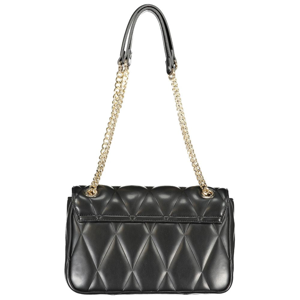 Twinset Black Polyethylene Women Handbag with chain handles and quilted design