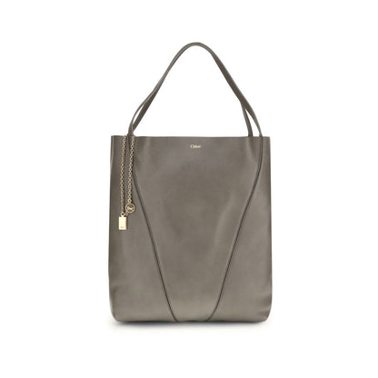 Chloé Gray Calf Leather Bos Taurus Shoulder Bag