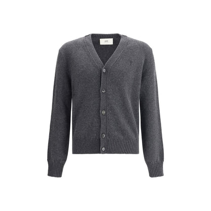 Ami Paris Gray Cashmere Cardigan