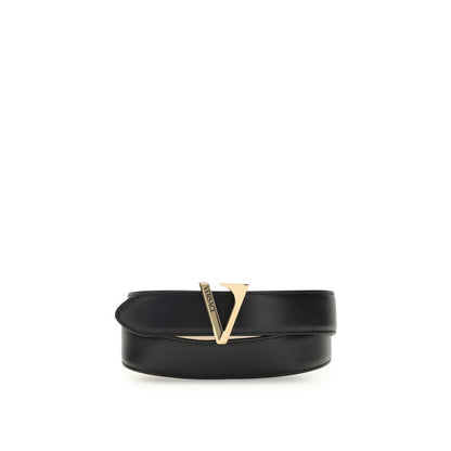 Versace Black Calf Leather Bos Taurus Regular Belt