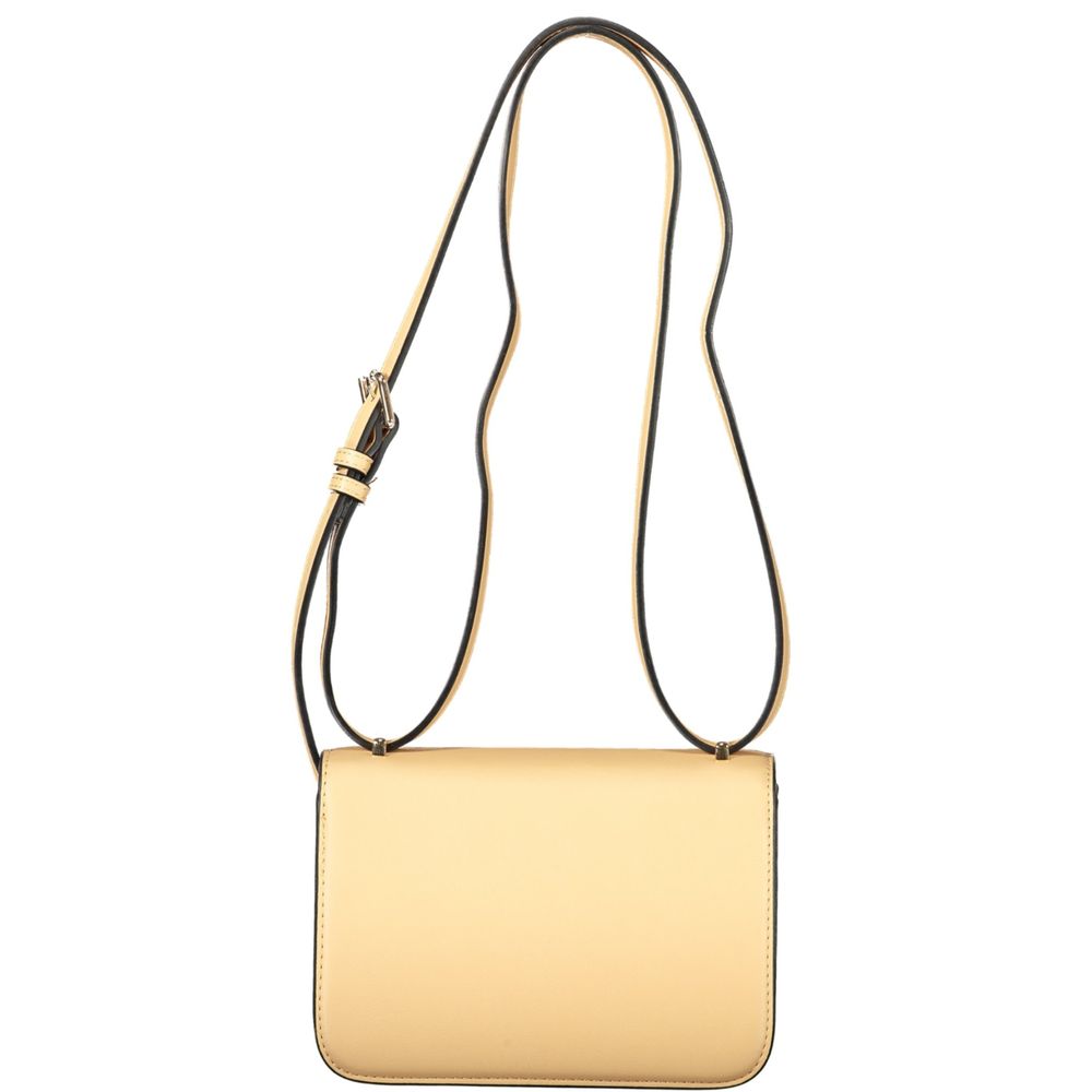 Mario Valentino Beige Polyethylene Handbag with adjustable strap, automatic closure, and 4 internal pockets.