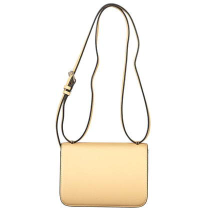 Mario Valentino Beige Polyethylene Handbag with adjustable strap, automatic closure, and 4 internal pockets.