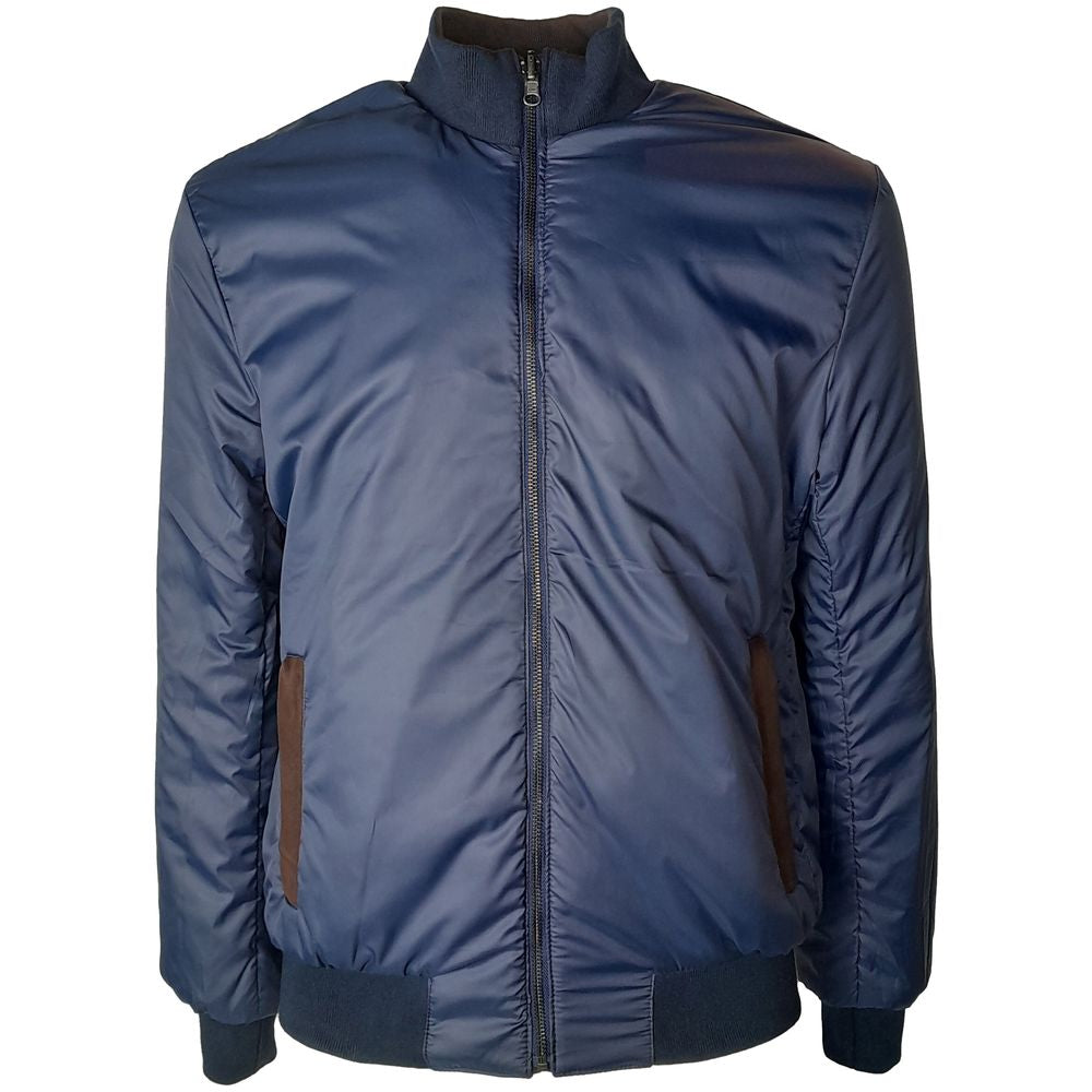 Emilio Romanelli Brown Calfskin Men Bomber Jacket