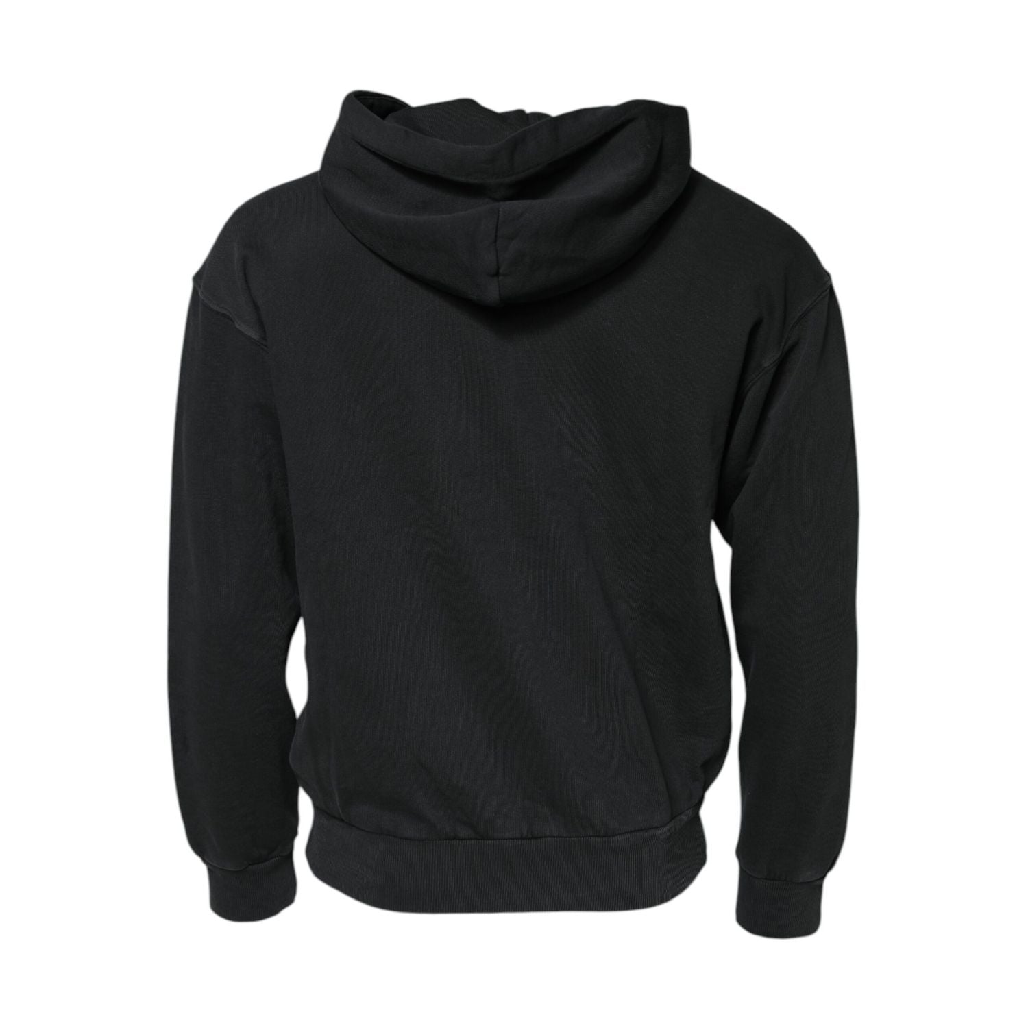 Dolce & Gabbana Black Logo FullZip Hooded Sweatshirt Sweater