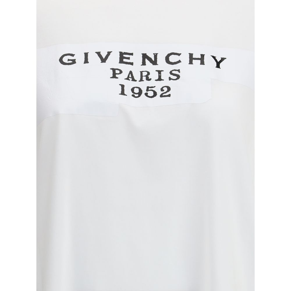 Givenchy White Cotton T-Shirt with 'GIVENCHY Paris 1952' print, soft cotton fabric, casual fit.