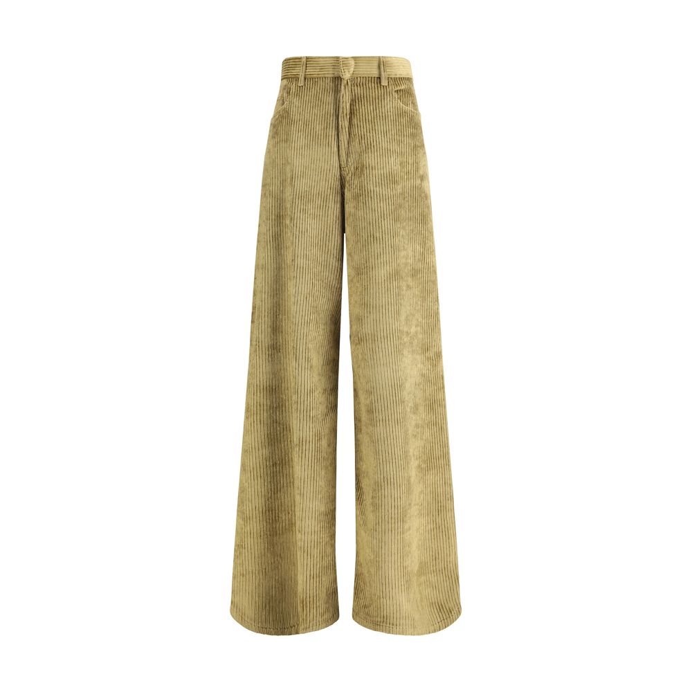 Petar Petrov Gold Cotton Casual Pants