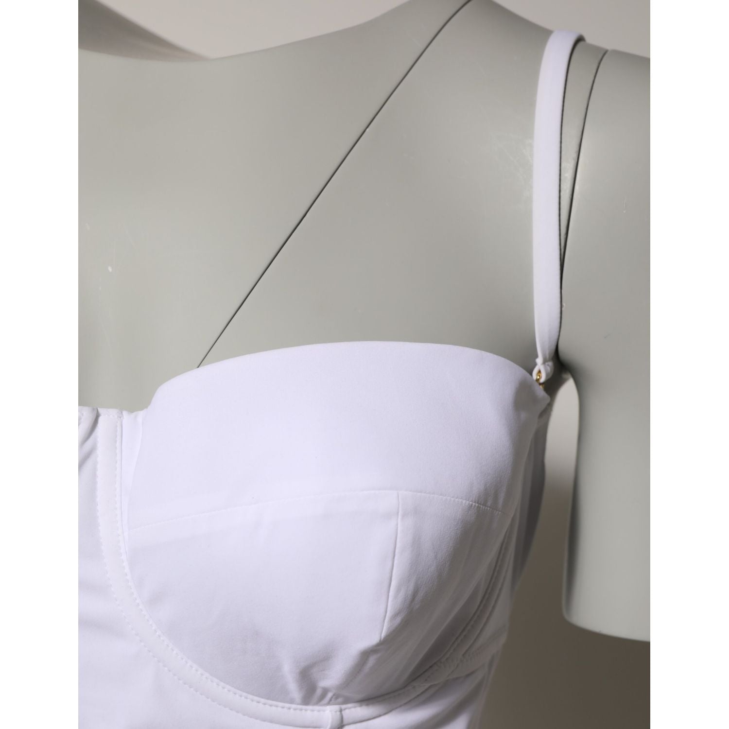 Dolce & Gabbana White Padded Balconette One Piece Swimwear