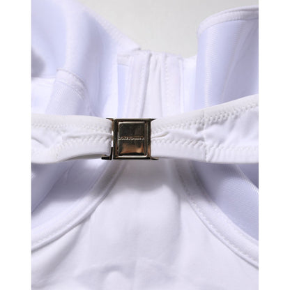 Dolce & Gabbana White Padded Balconette One Piece Swimwear