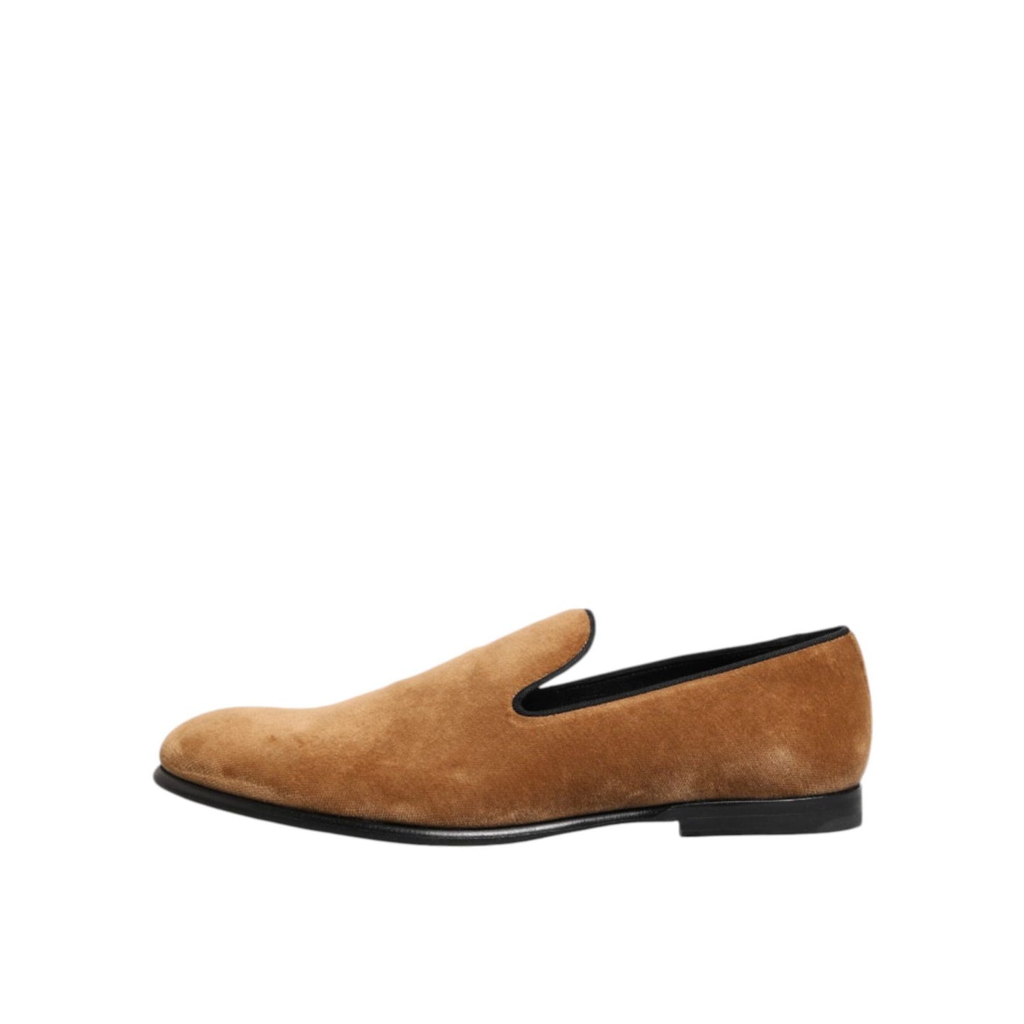 Dolce & Gabbana Brown Suede Slip On Men Loafers Formal Shoes
