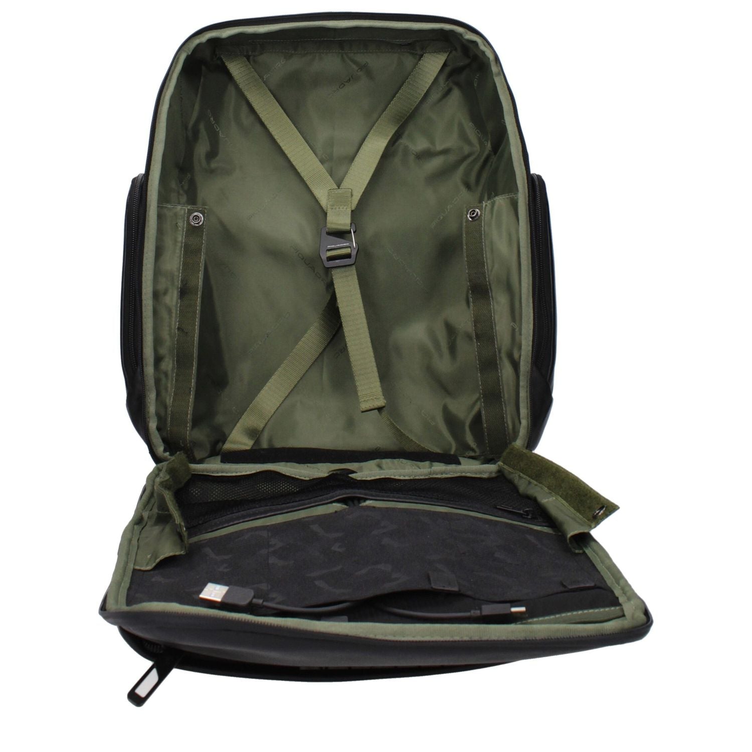 Piquadro Black Leather Backpack