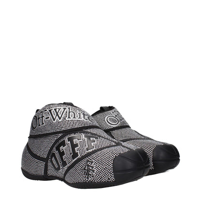 Off-White Black Cotton Sneakers