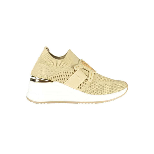 Laura Biagiotti Beige Polyurethane Women Sneaker 1728,67403481248,Athletic - Sneakers - Shoes,Beige,EU36/US6,EU37/US7,EU38/US8,EU39/US9,EU40/US10,EU41/US11,Laura Biagiotti,New with tags,Shoes,Sneakers - Shoes,Women
