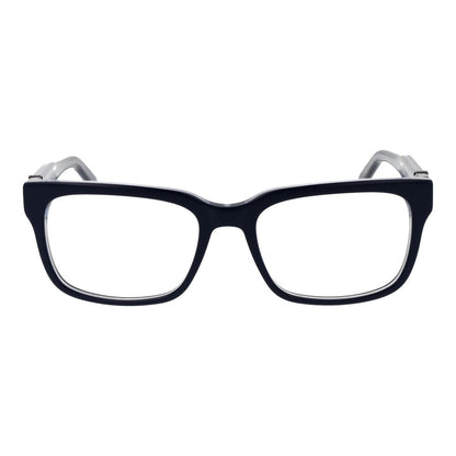 Alt Tag: Guess Blue Acetate Glasses (Frames) with full-rim blue acetate rectangular frame, demo lenses, suitable for men, 145mm temples.