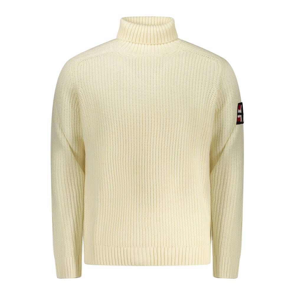 Norway 1963 White Wool Men Sweater