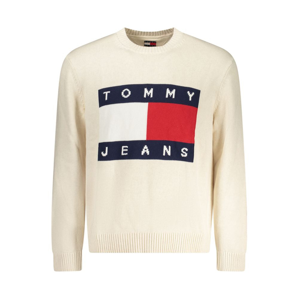Tommy Hilfiger Beige Cotton Men Sweater