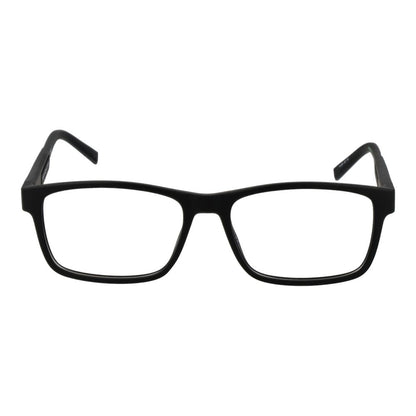 Tommy Hilfiger Black Polyamide Glasses (Frames) for men, full-rim rectangle style with demo lenses, includes branded case.