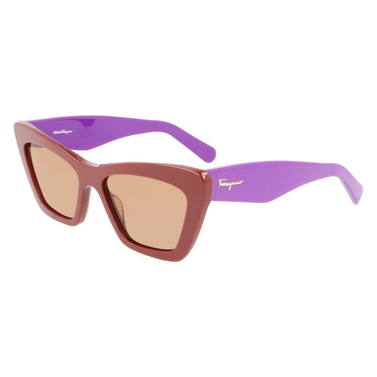 Ferragamo Brown Acetate Sunglasses