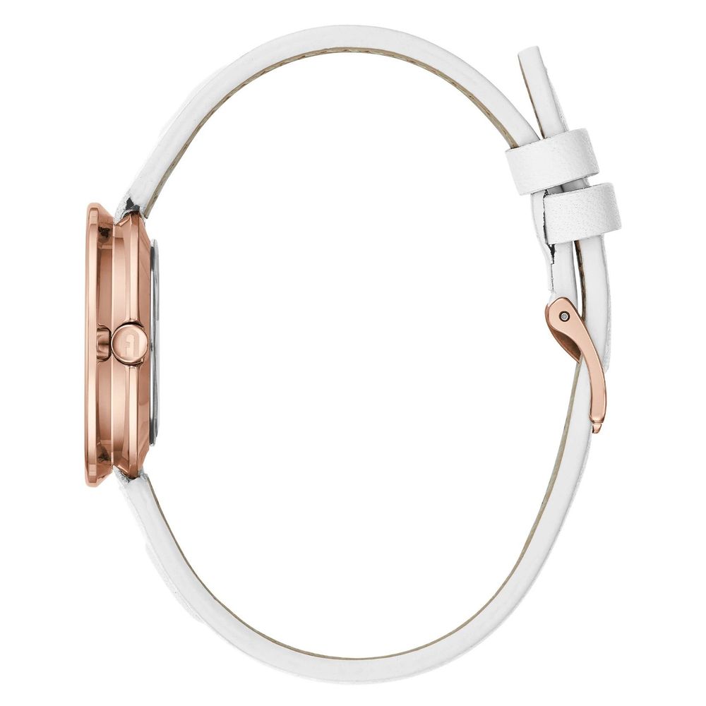 Furla White Leather Dress Watch