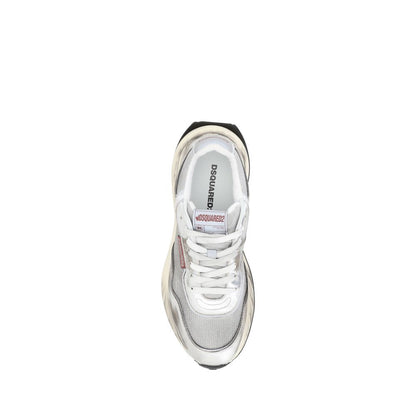 Dsquared² White Calf Leather Bos Taurus Sneakers 1728,72470364320,Athletic - Sneakers - Shoes,Clothing,Dsquared²,EU40/US7,EU41.5/US8.5,EU41/US8,EU42.5/US9.5,EU42/US9,EU43/US10,EU44/US11,EU45/US12,Men,New with tags,Shoes,Sneakers - Shoes,White