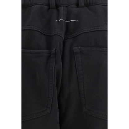 MM6 Black Cotton Athletic Pants 1728,72470364320,Athletic Pants - Pants - Clothing,Black,Clothing,L,M,MM6,New with tags,Pants - Clothing,Women