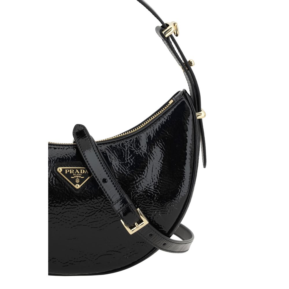 Prada Black Calf Leather Bos Taurus Shoulder Bag
