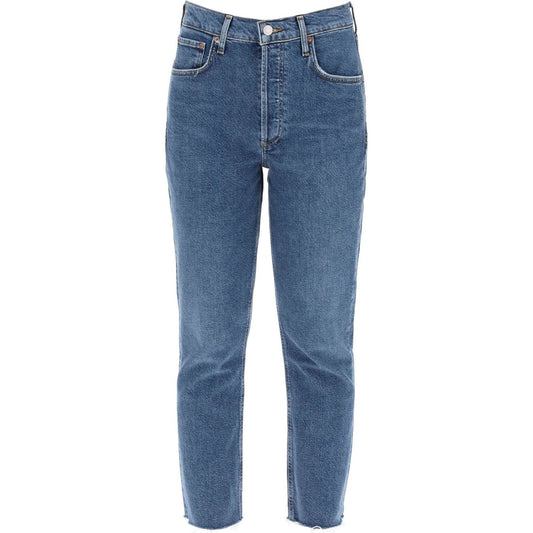 Agolde high-waisted straight cropped jeans in the