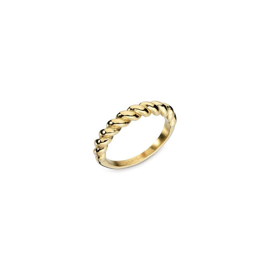 Elegant gold ring by AN JEWELS JEWELRY Mod. AAC.R05Y-8, featuring twisted rope design for a timeless and sophisticated look.