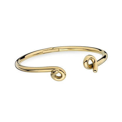 AN JEWELS JEWELRY Mod. AL.BAW03Y elegant gold bracelet with loop design on white background