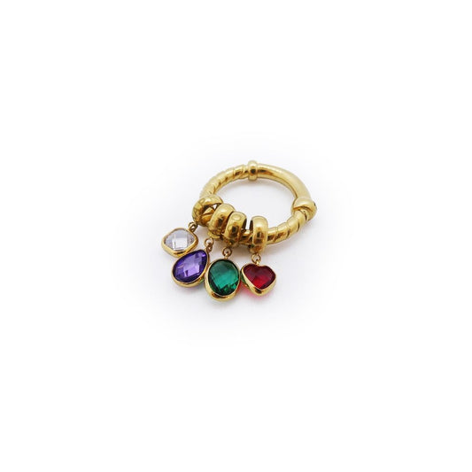 Gold ring with multicolored gemstones by AN JEWELS JEWELRY Mod. AL.R2WI23SMC-9
