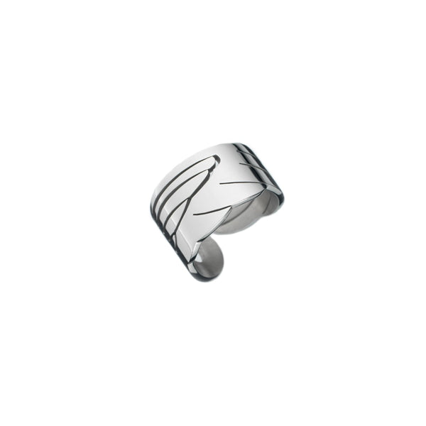 AN JEWELS JEWELRY Mod. AL.RFY01S-7 ring in silver with modern design.