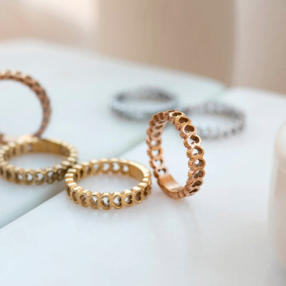 AN JEWELS JEWELRY Mod. AL.RSC01SYR-9 elegant rings displayed on a marble surface