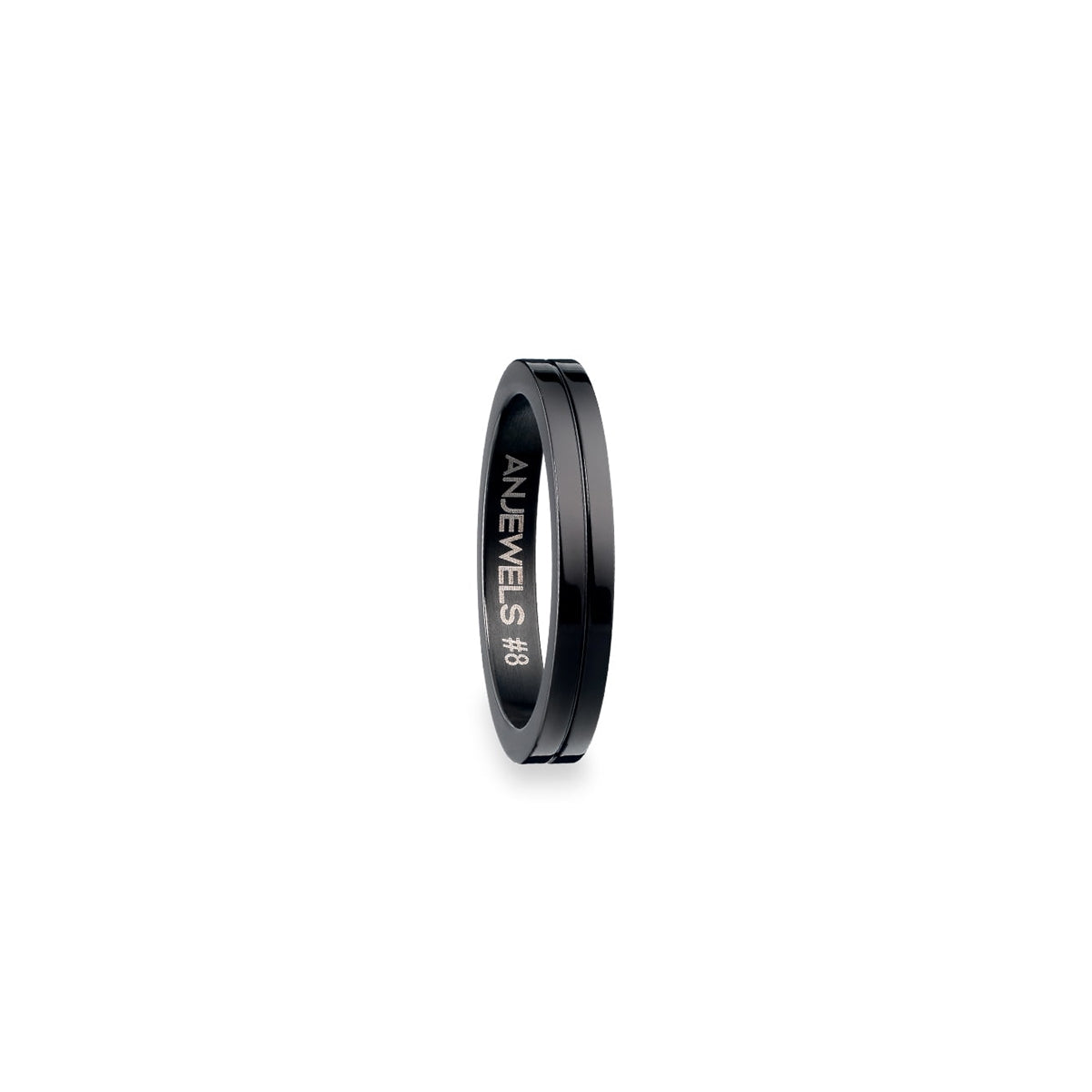 AN JEWELS JEWELRY Mod. AR.R1NS08BK-7 black ring product image