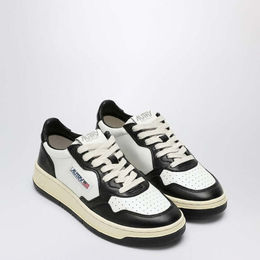 AUTRY Medalist black/white leather trainer