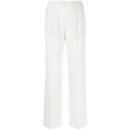 Alberto Biani White Cady Elasticated Trousers