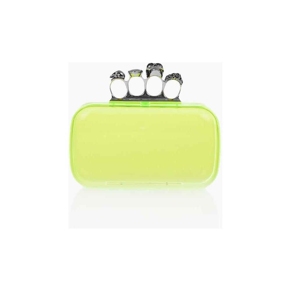Alexander McQueen Alexander McQueen See-Through FOUR RING Hard Clutch Bag ALP564048GD