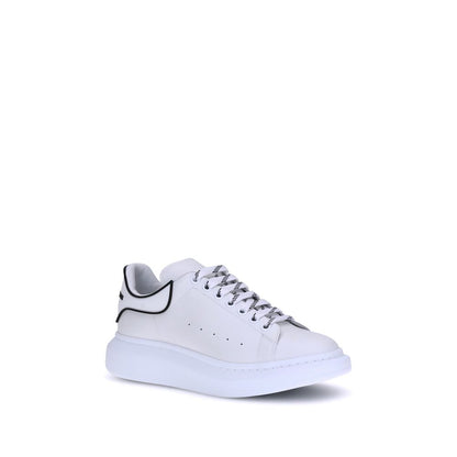 Alexander McQueen White Calf Leather Bos Taurus Platform Sneakers
