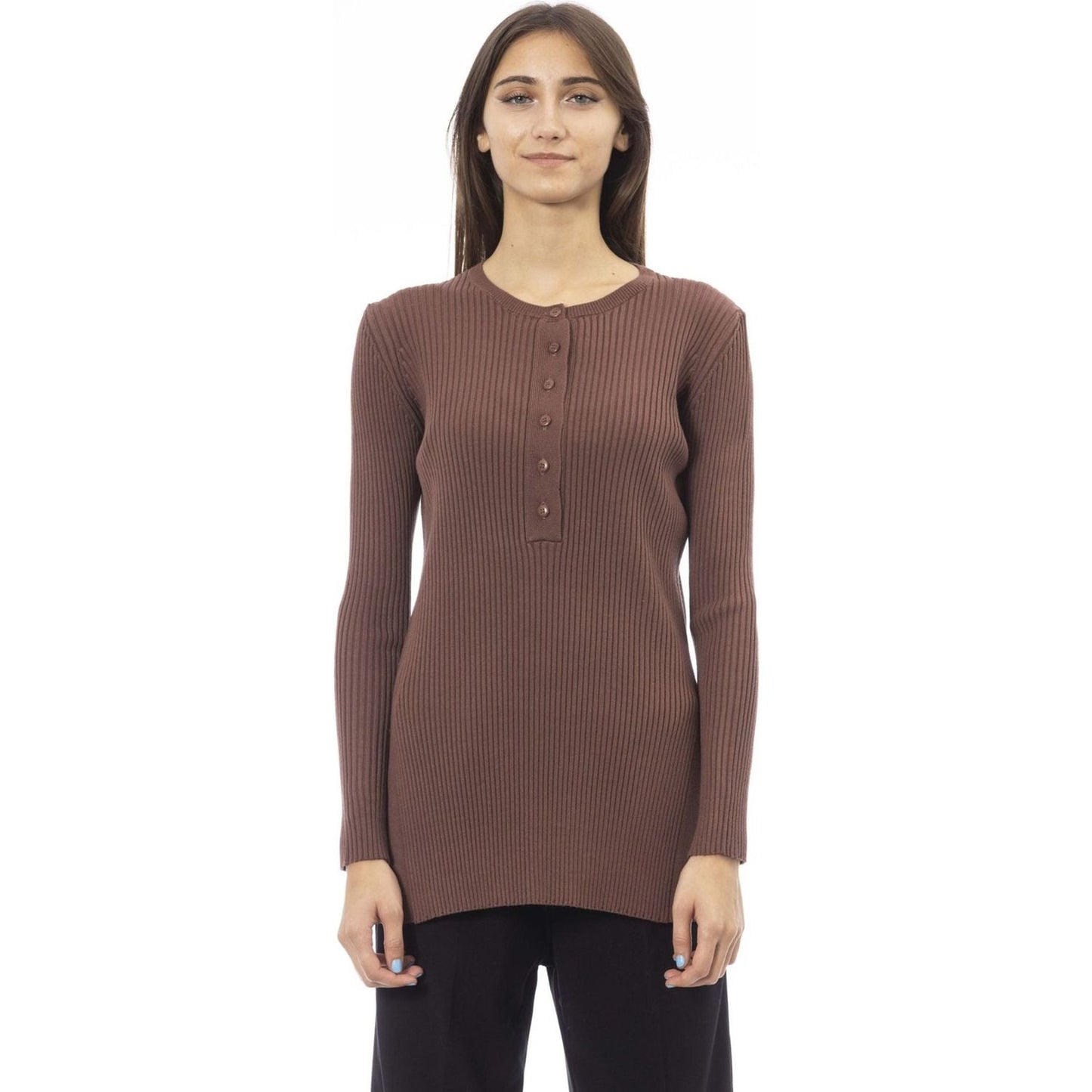 Alpha Studio Sweaters AD8212U_5032CIOCCOLATO:401151