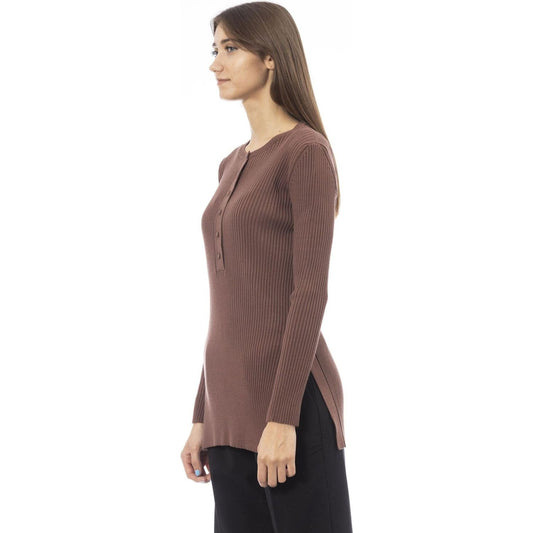 Alpha Studio Sweaters AD8212U_5032CIOCCOLATO:401151