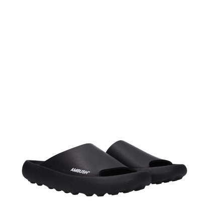 Ambush Black Cotton Slippers