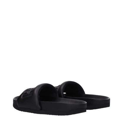 Ambush Black Leather Slippers