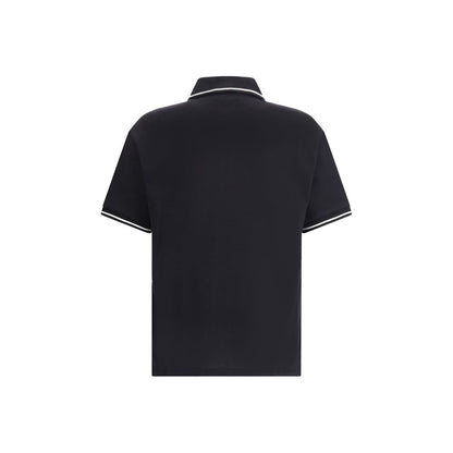 Amiri Black Cotton Polo Shirt