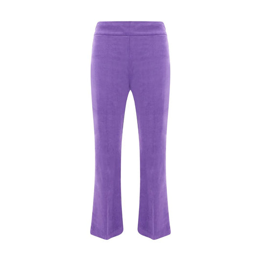 Avenue Montaigne Purple Cotton Casual Pants