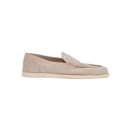 John Lobb men's suede lace-up shoes in sand with flexible sole Lace-ups John Lobb Gray