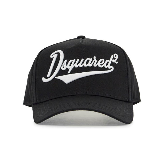 Dsquared2 black adjustable curved brim embroidered baseball cap Scarves Hats & Gloves Dsquared2 Dark Slate Gray