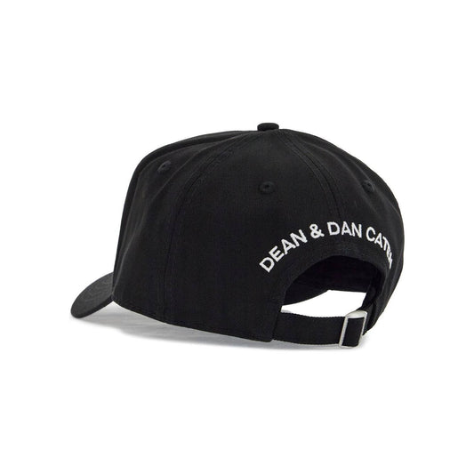 Dsquared2 black adjustable curved brim embroidered baseball cap Scarves Hats & Gloves Dsquared2 Black