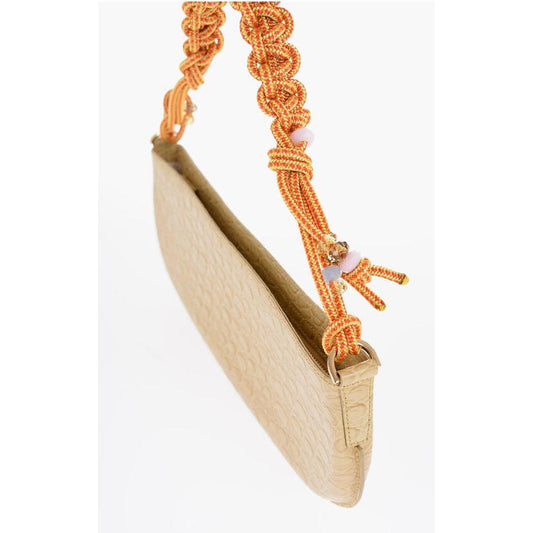 BY FAR BY FAR Crocodile-patterned RACHEL Bag with Rope Handle BYP601202GD