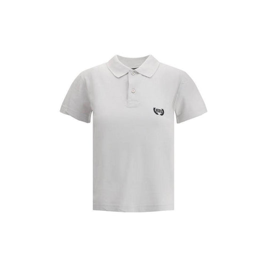 Balenciaga-Balenciaga Logoed Polo Shirt-1728,72470364320,Balenciaga,Clothing,M,New with tags,Polo Shirt - Women - Clothing,White,Women,Women - Clothing-BA-833244TSVC79012-M